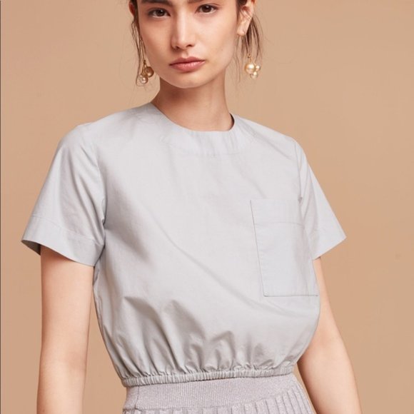 Aritzia Wilfred WHITE Lausanne T-shirt Blouse - Picture 1 of 5